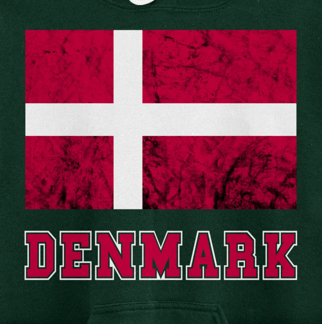 Denmark Flag Dannebrog Retro Danish Pride Danes Roots Dansk Pullover Hoodie