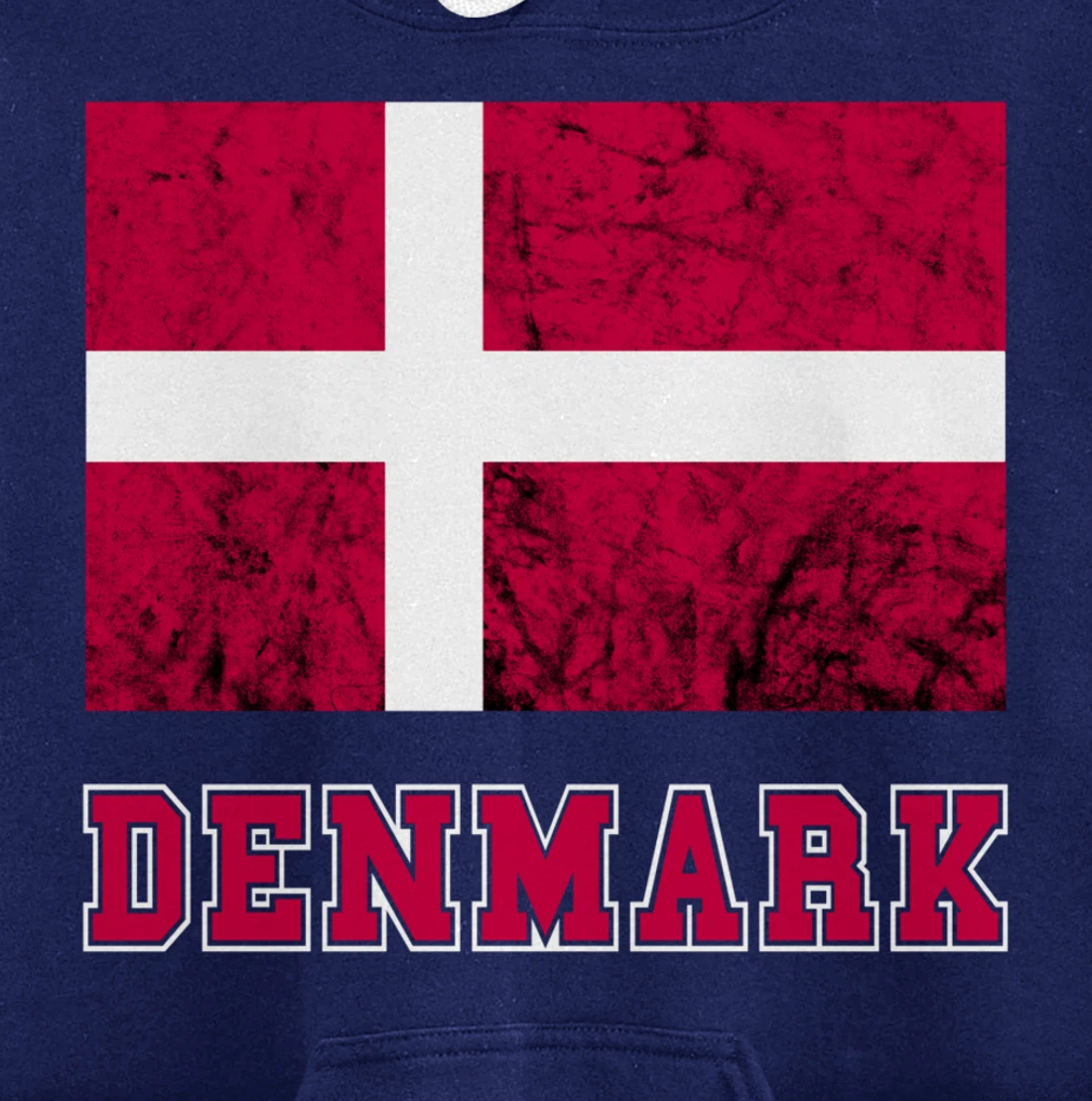 Denmark Flag Dannebrog Retro Danish Pride Danes Roots Dansk Pullover Hoodie