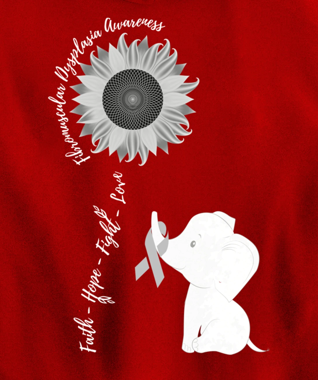 Fibromuscular Dysplasia Awareness Brain Disease Related Sunf Pullover Hoodie