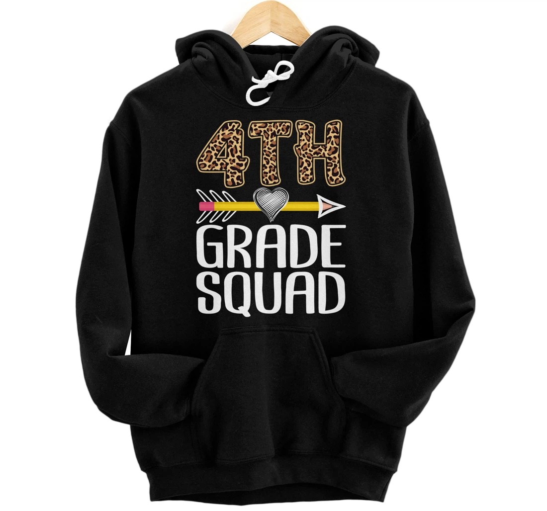 4th Grade Squad Teacher Student Fourth Grade Back To School Pullover Hoodie