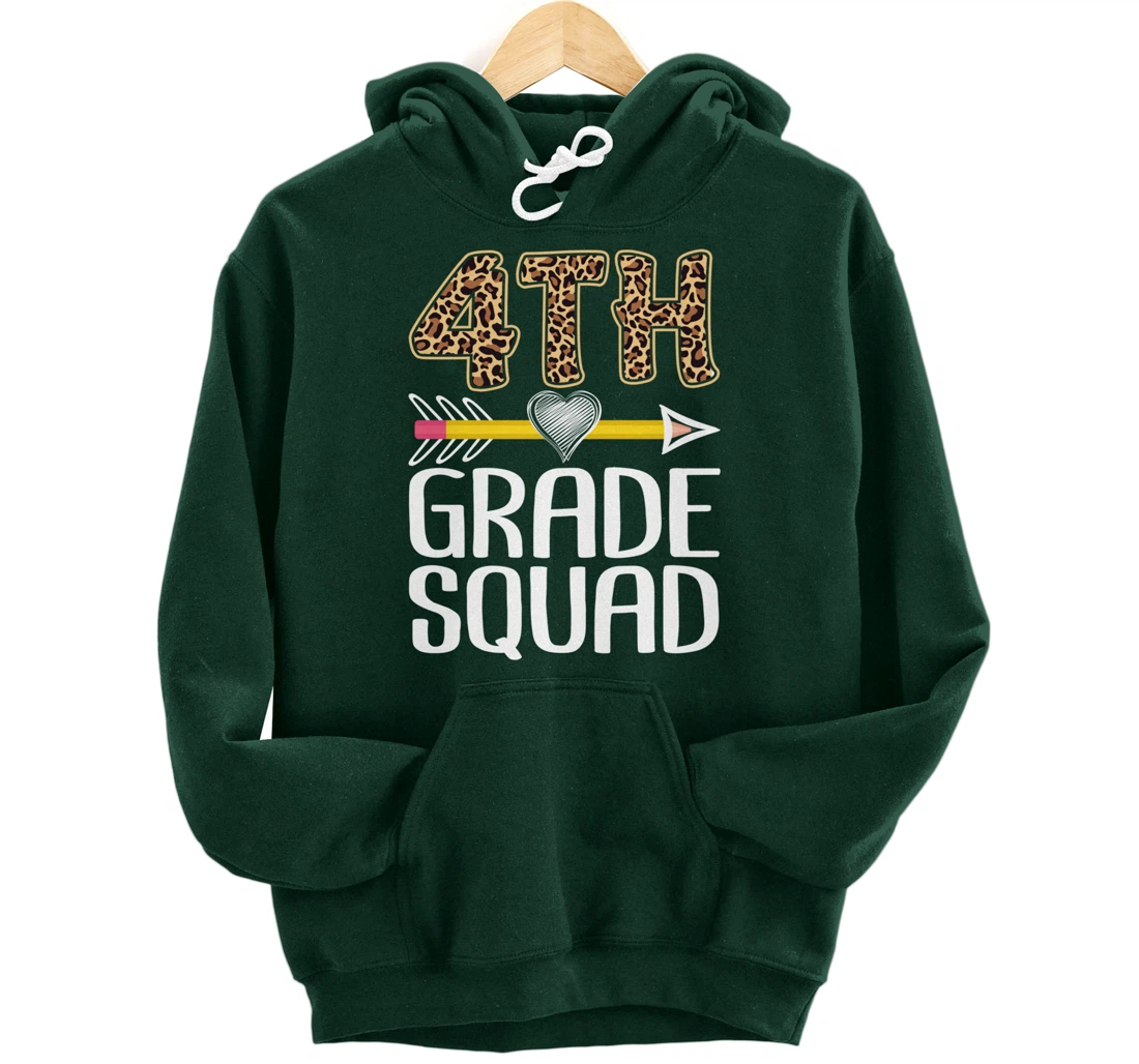 4th Grade Squad Teacher Student Fourth Grade Back To School Pullover Hoodie