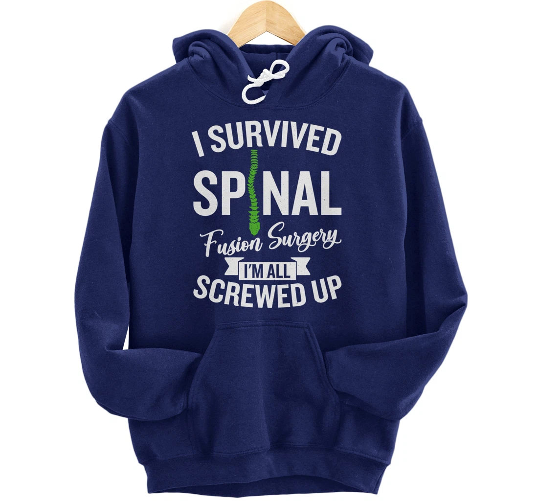 Scoliosis Warrior Funny Scoliosis Surgery Recovery Pullover Hoodie