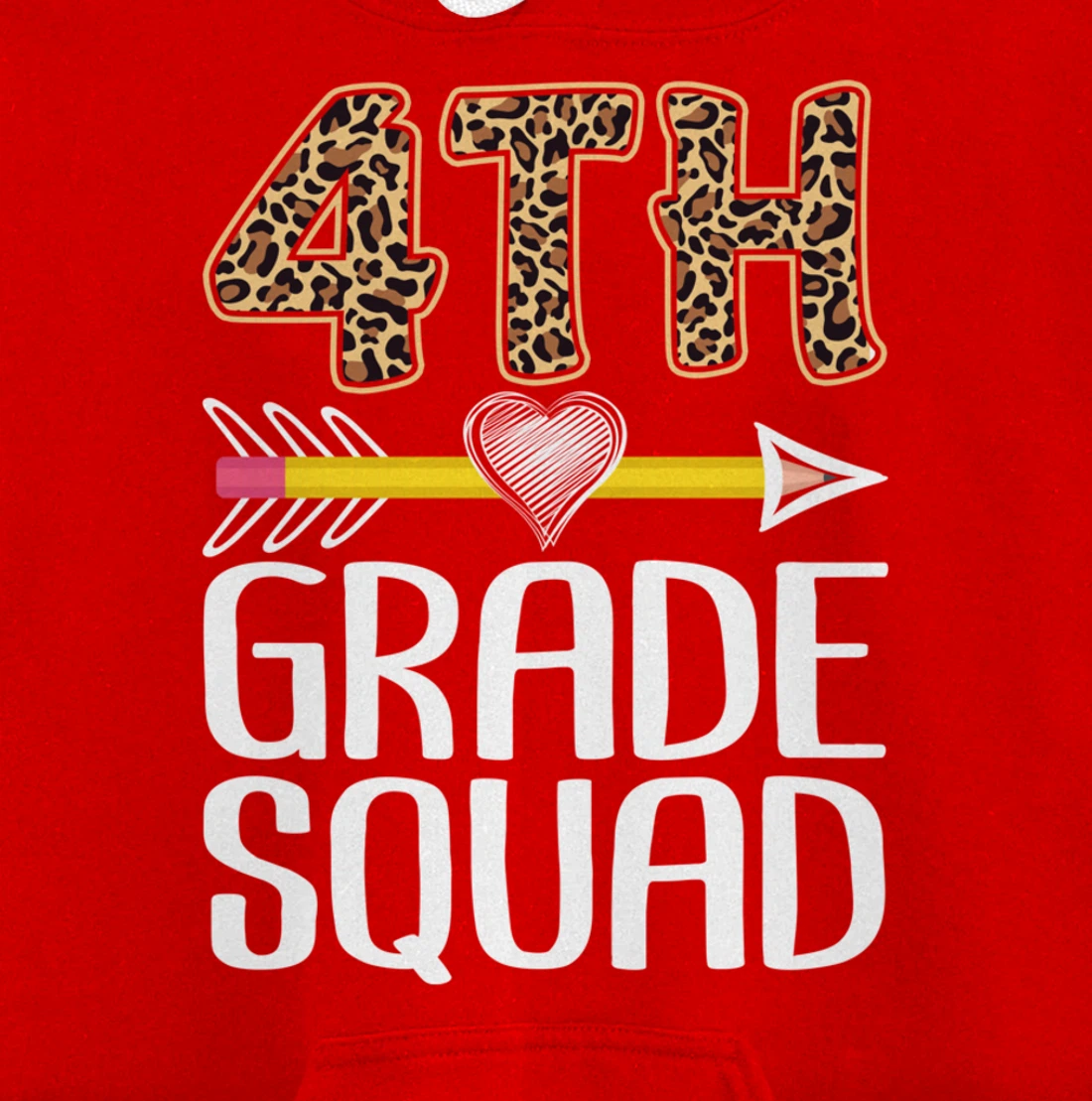 4th Grade Squad Teacher Student Fourth Grade Back To School Pullover Hoodie