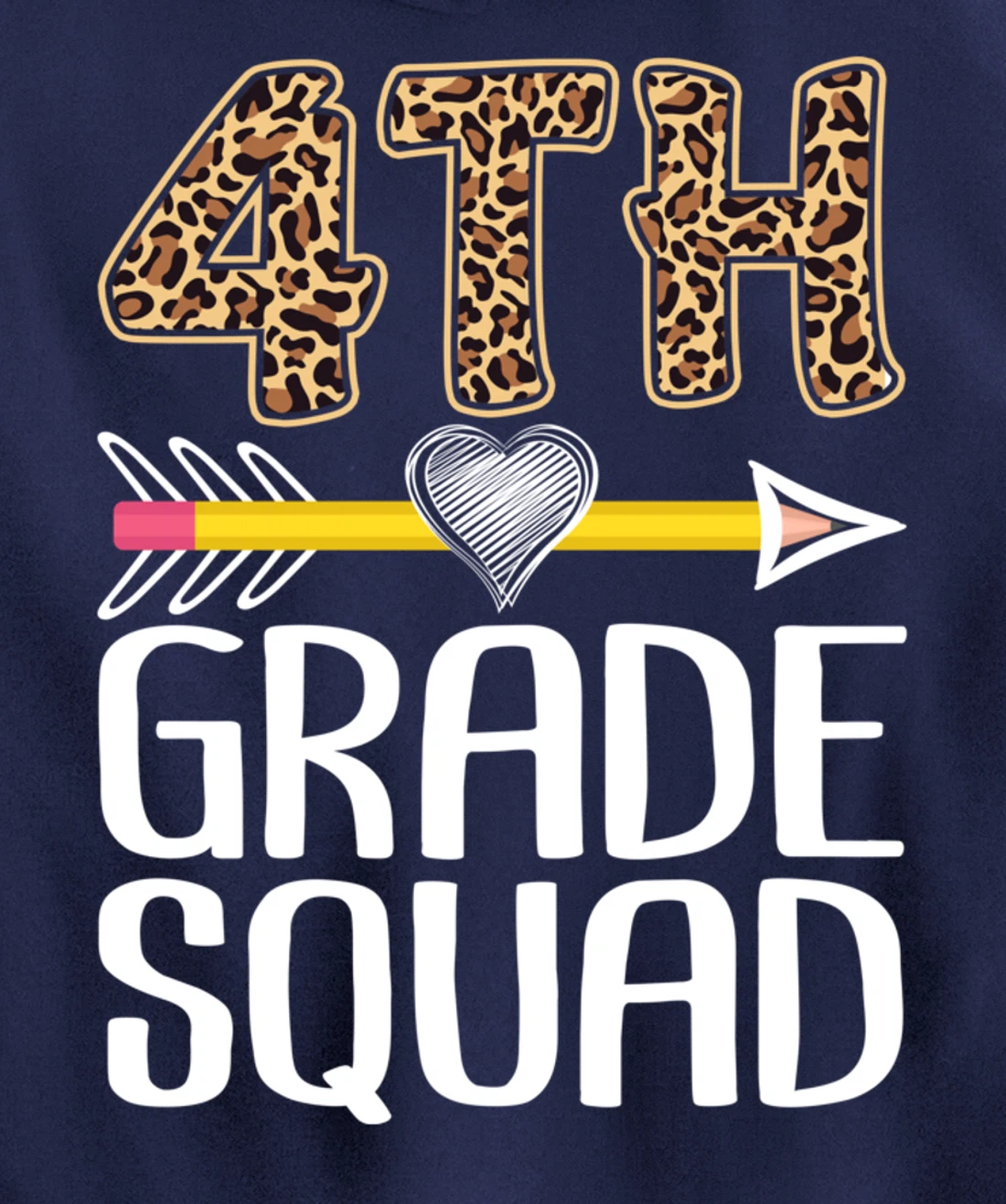 4th Grade Squad Teacher Student Fourth Grade Back To School Pullover Hoodie