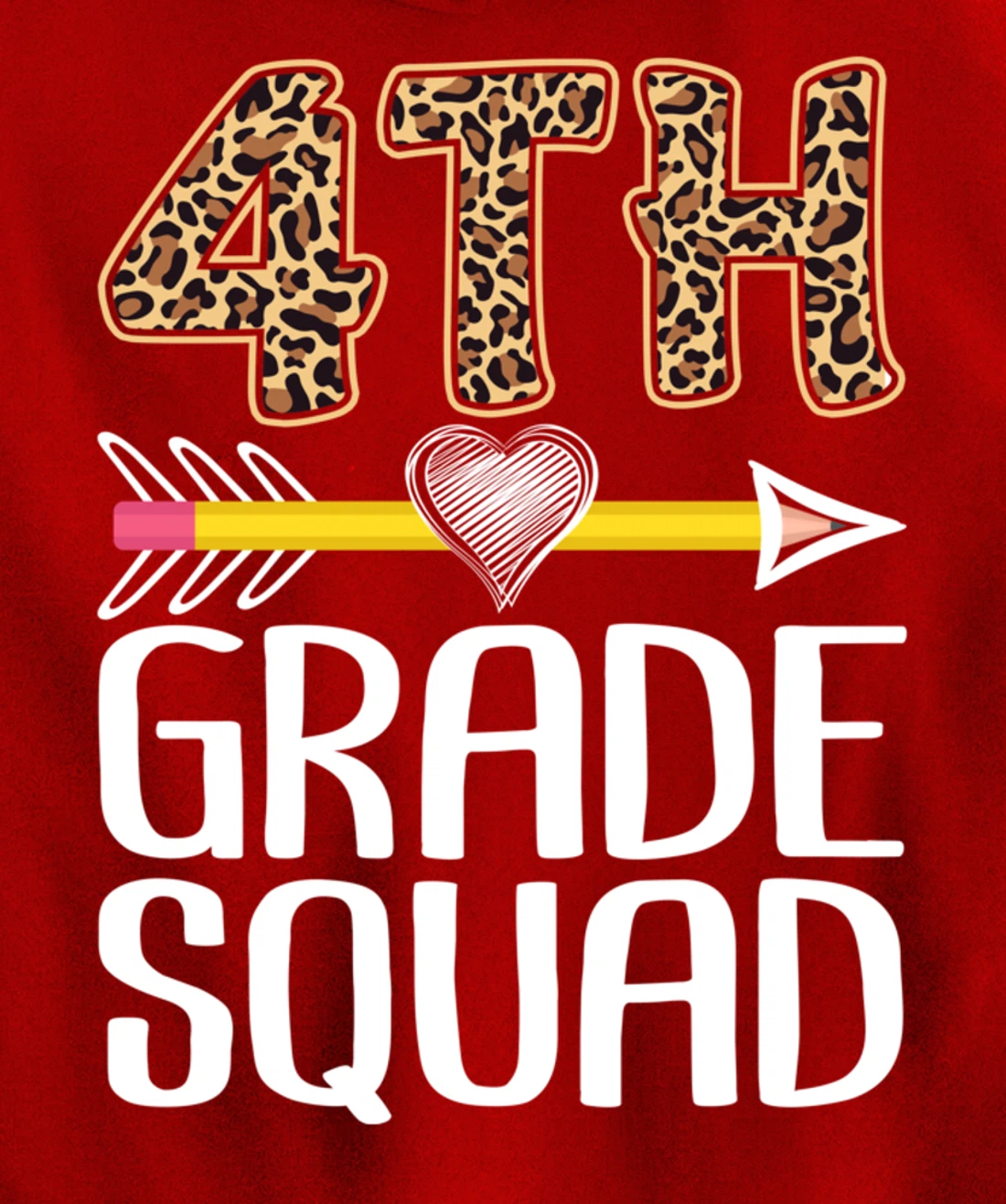 4th Grade Squad Teacher Student Fourth Grade Back To School Pullover Hoodie