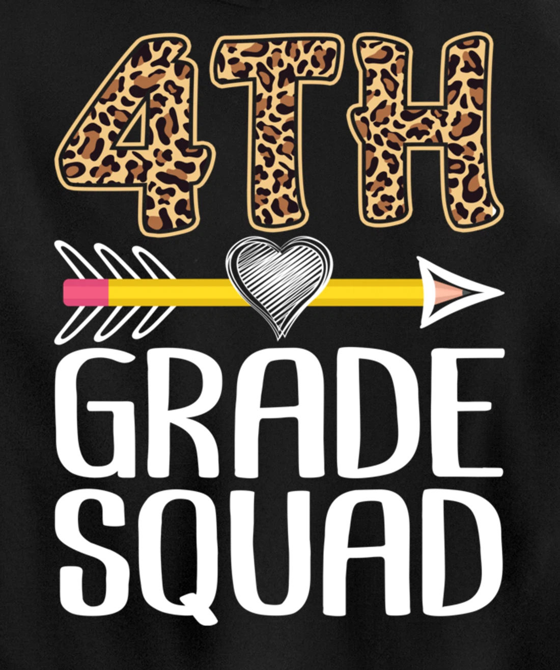 4th Grade Squad Teacher Student Fourth Grade Back To School Pullover Hoodie