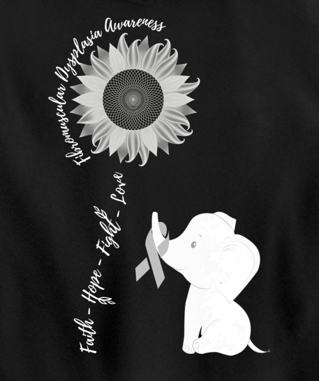 Fibromuscular Dysplasia Awareness Brain Disease Related Sunf Pullover Hoodie