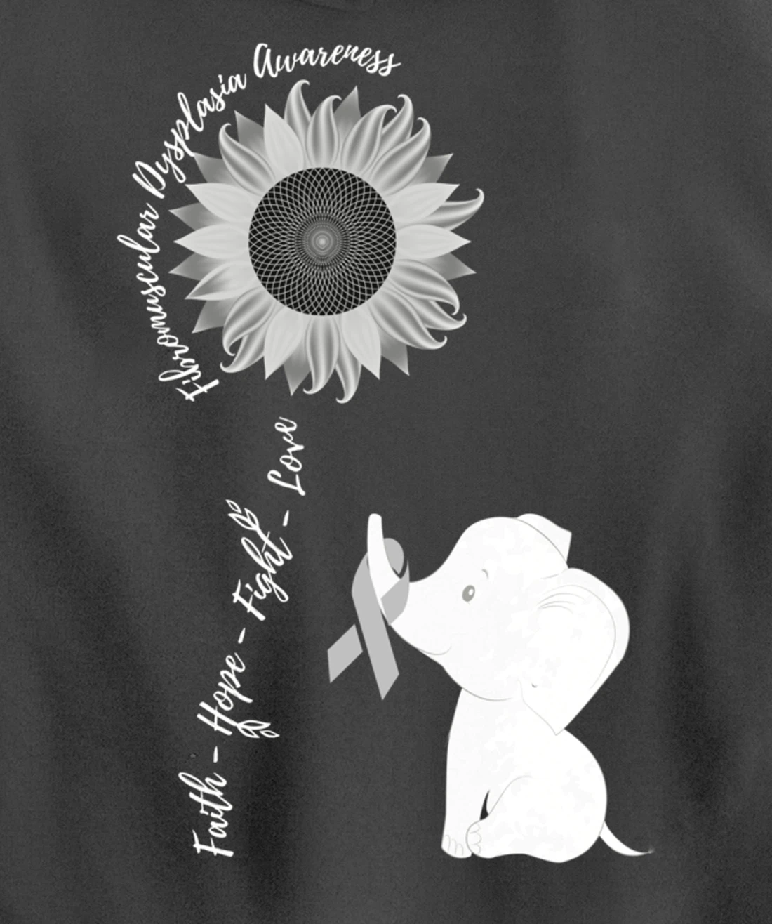 Fibromuscular Dysplasia Awareness Brain Disease Related Sunf Pullover Hoodie