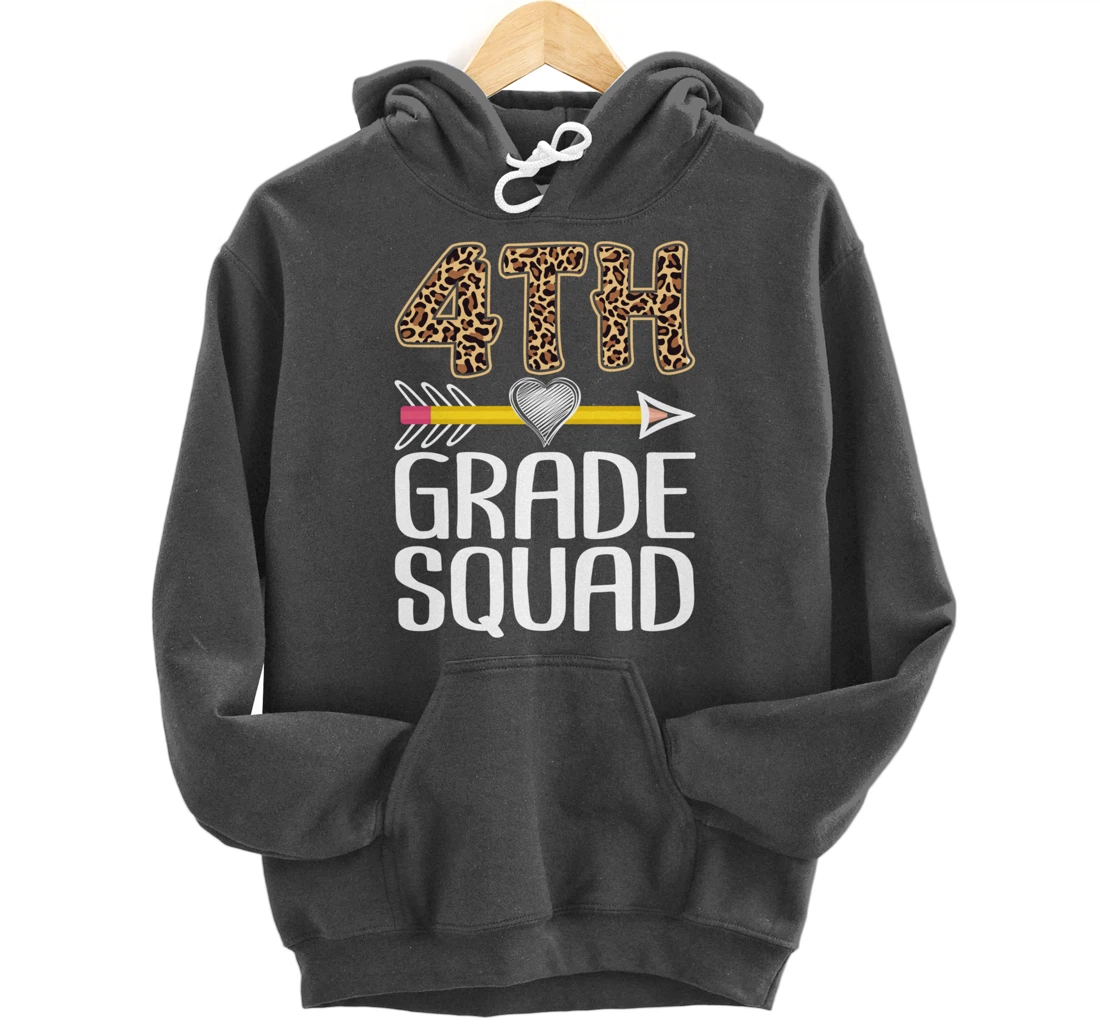 4th Grade Squad Teacher Student Fourth Grade Back To School Pullover Hoodie