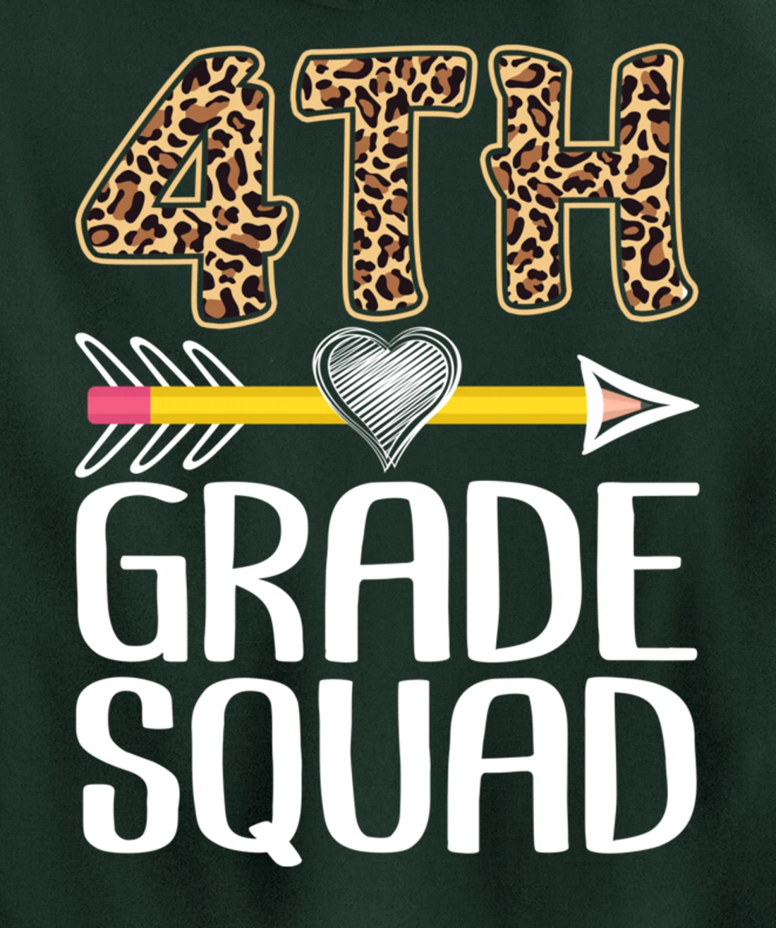 4th Grade Squad Teacher Student Fourth Grade Back To School Pullover Hoodie