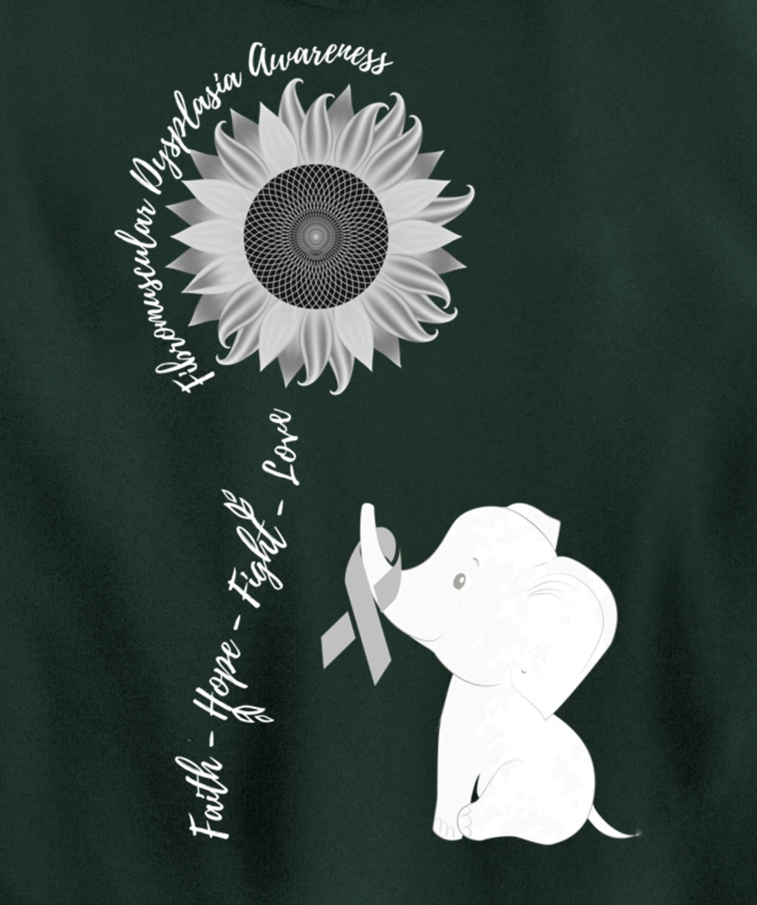 Fibromuscular Dysplasia Awareness Brain Disease Related Sunf Pullover Hoodie