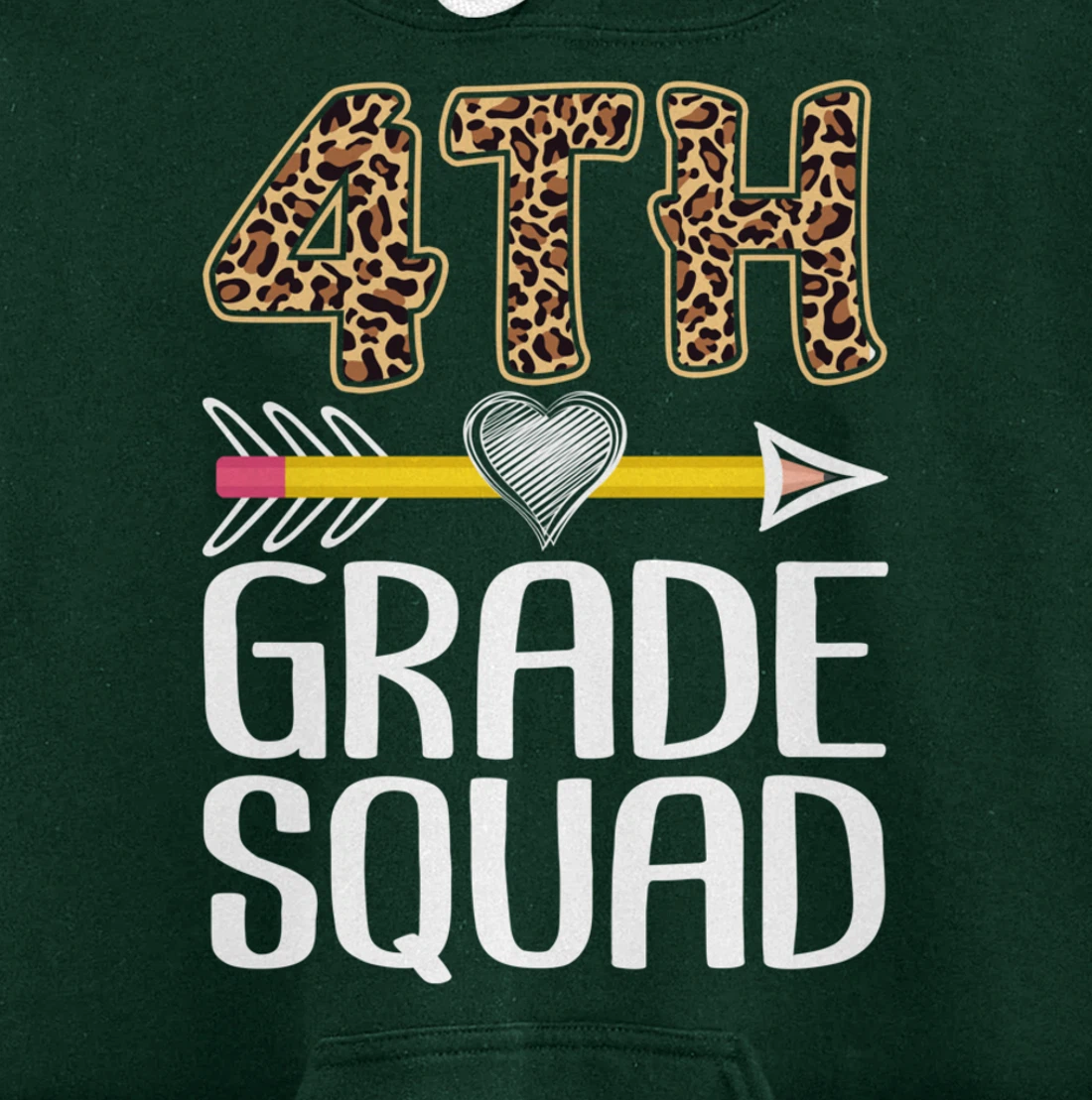 4th Grade Squad Teacher Student Fourth Grade Back To School Pullover Hoodie