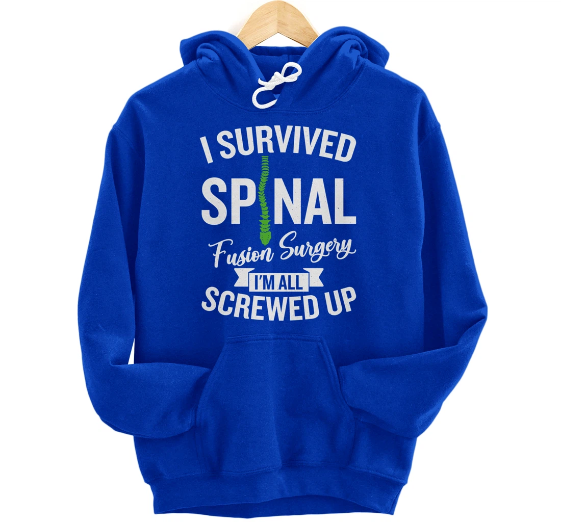 Scoliosis Warrior Funny Scoliosis Surgery Recovery Pullover Hoodie