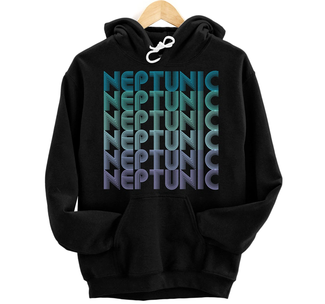 Neptunic (Nomascsexual) Pride Flag LGBTA Vintage Retro Pullover Hoodie