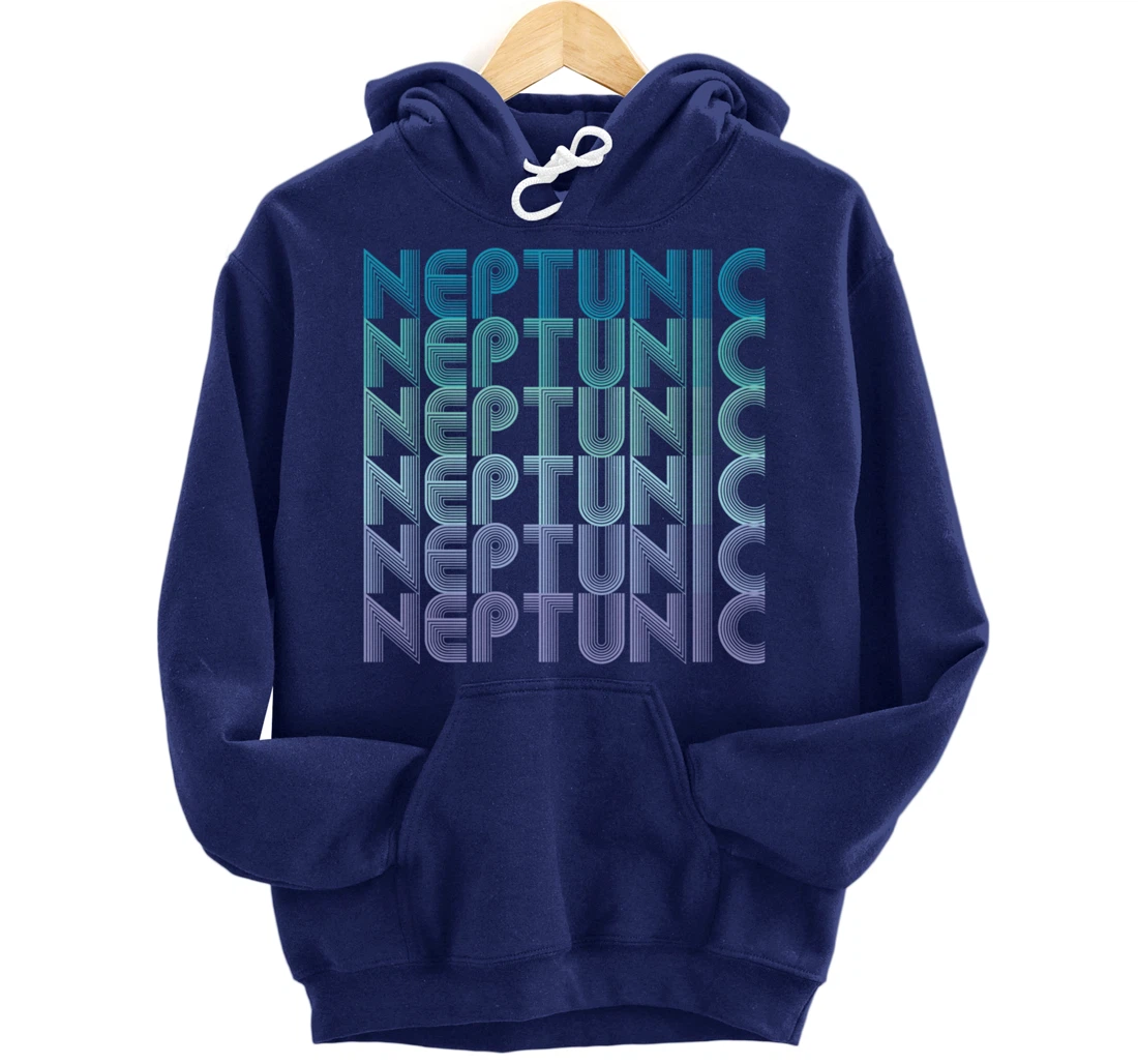 Neptunic (Nomascsexual) Pride Flag LGBTA Vintage Retro Pullover Hoodie