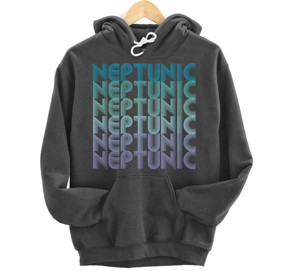 Neptunic (Nomascsexual) Pride Flag LGBTA Vintage Retro Pullover Hoodie