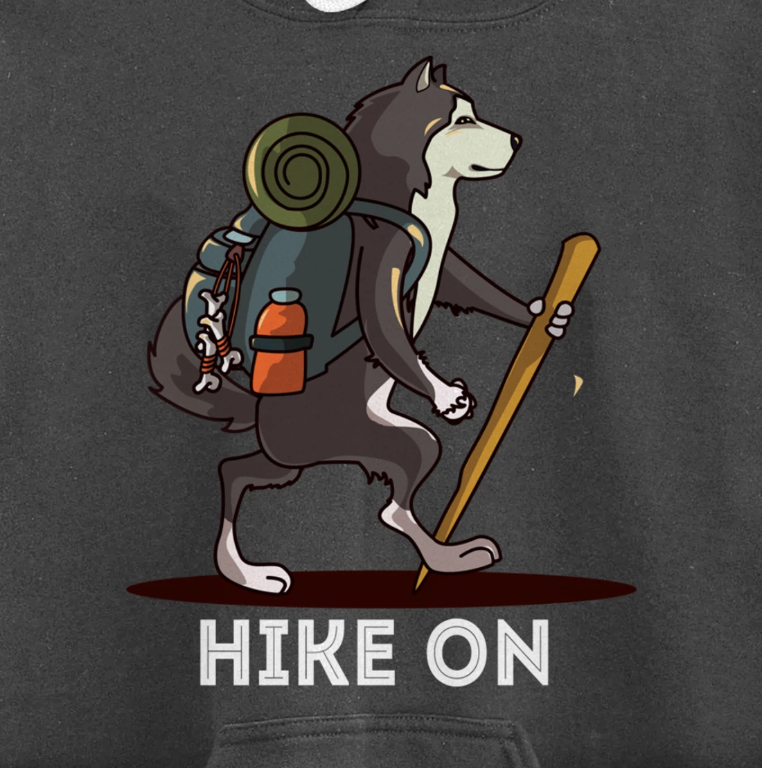 Funny Alaskan Malamute Mountain Climbing Hiking Pullover Hoodie