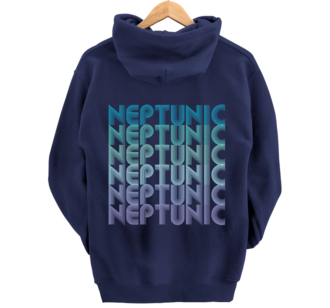 Neptunic (Nomascsexual) Pride Flag LGBTA Vintage Retro Pullover Hoodie