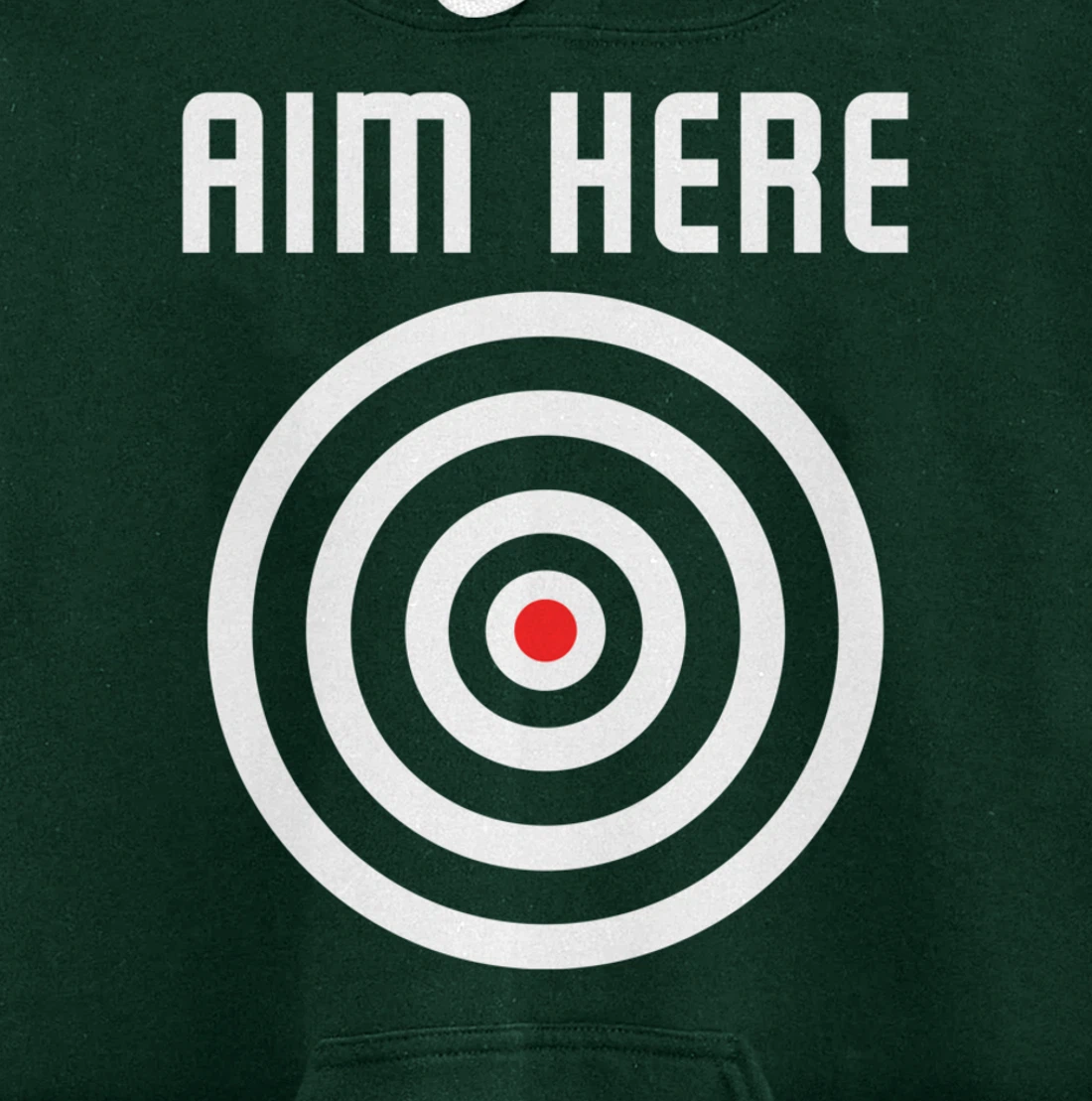 Bullseye Target Aim Here Darts Players Shooting Pullover Hoodie