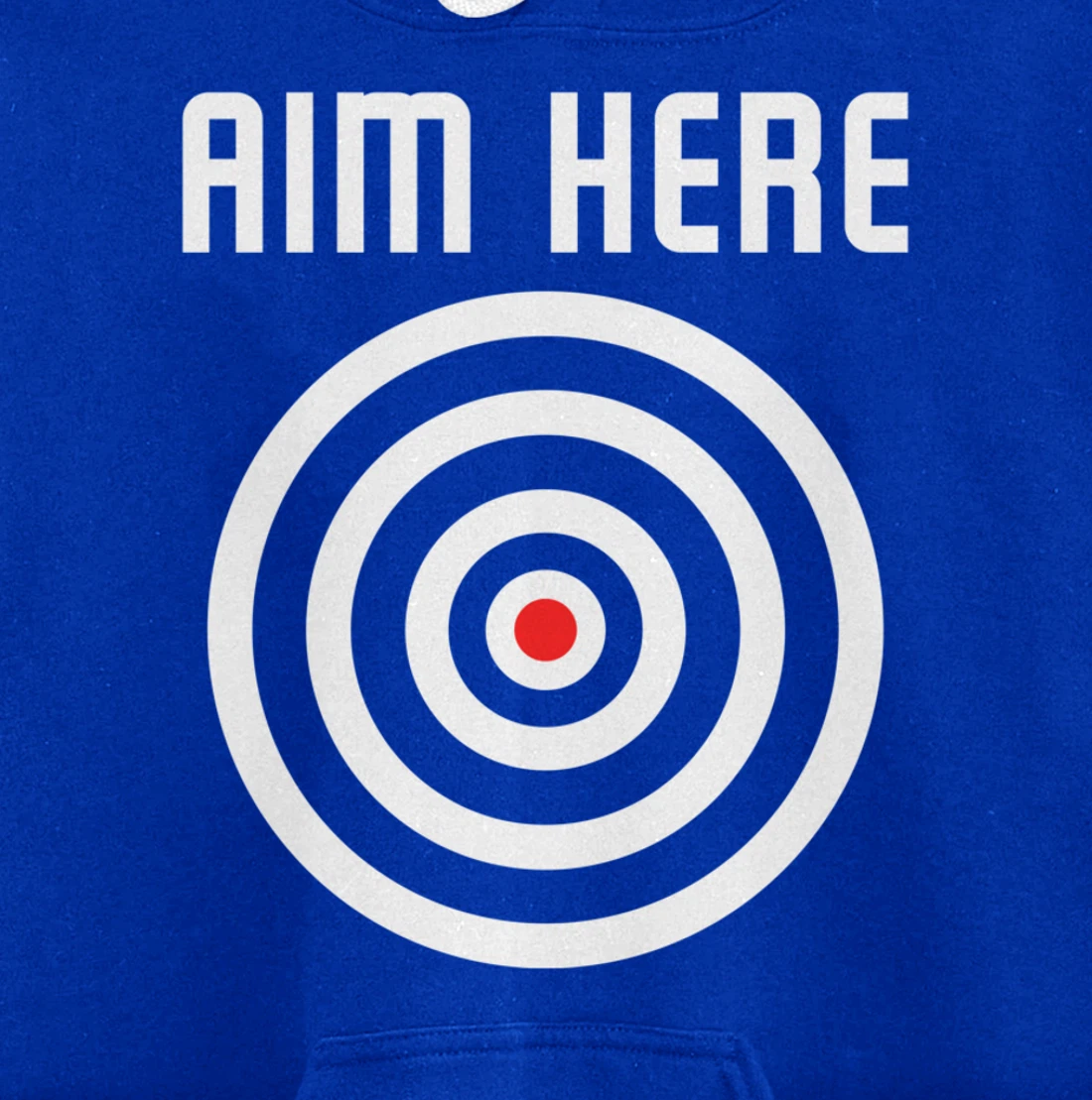 Bullseye Target Aim Here Darts Players Shooting Pullover Hoodie