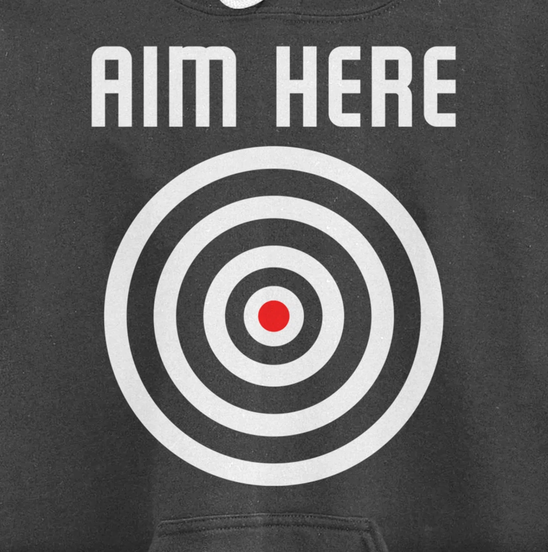 Bullseye Target Aim Here Darts Players Shooting Pullover Hoodie