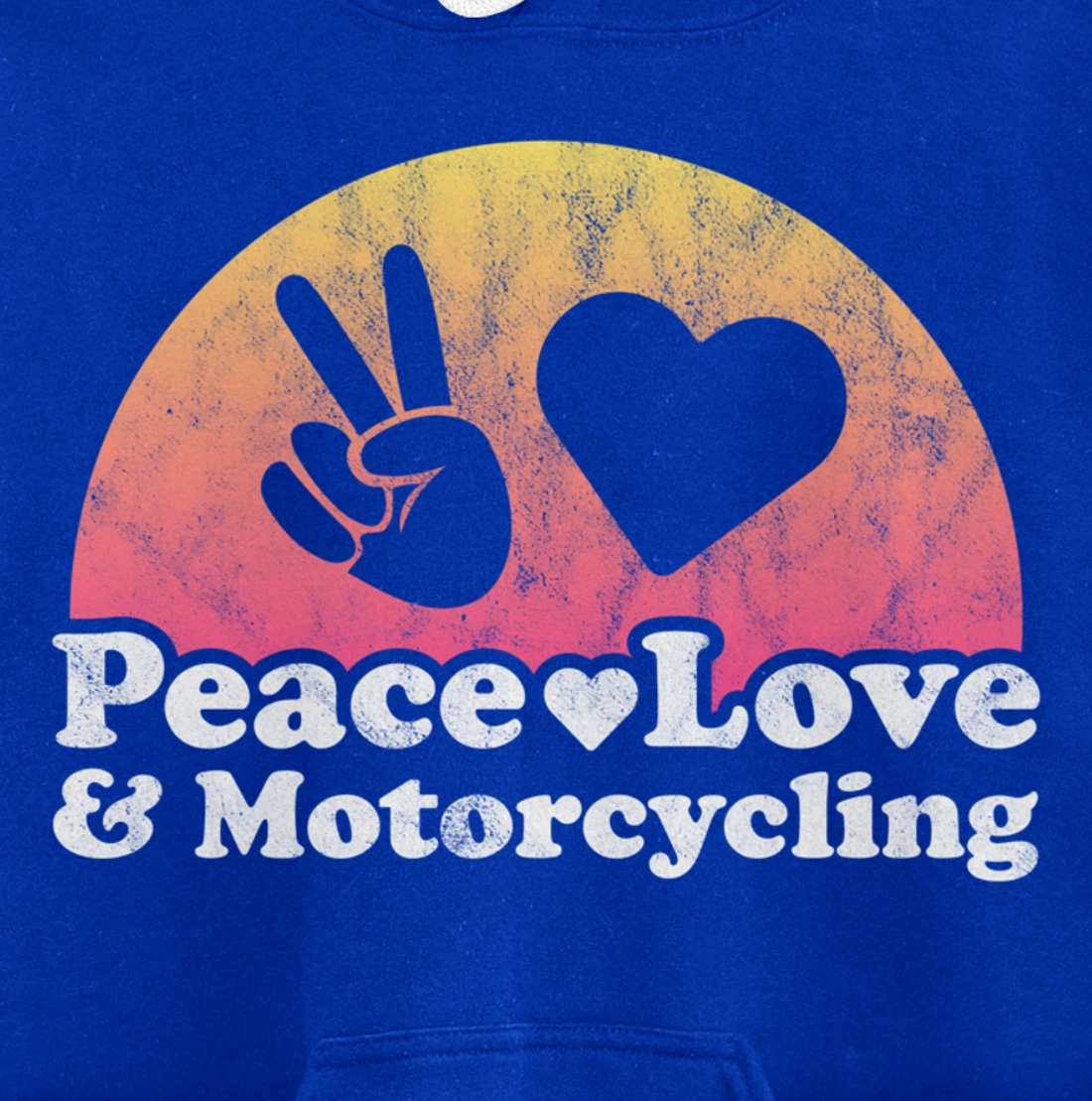 Peace Love and Motorcycling Motorcycle Pullover Hoodie
