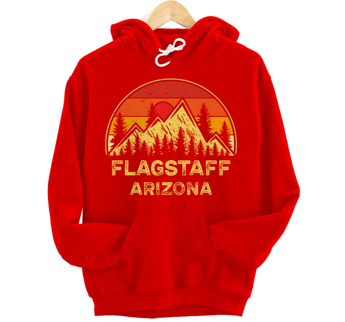 Vintage Flagstaff Arizona AZ Mountains Hiking Souvenir Pullover Hoodie