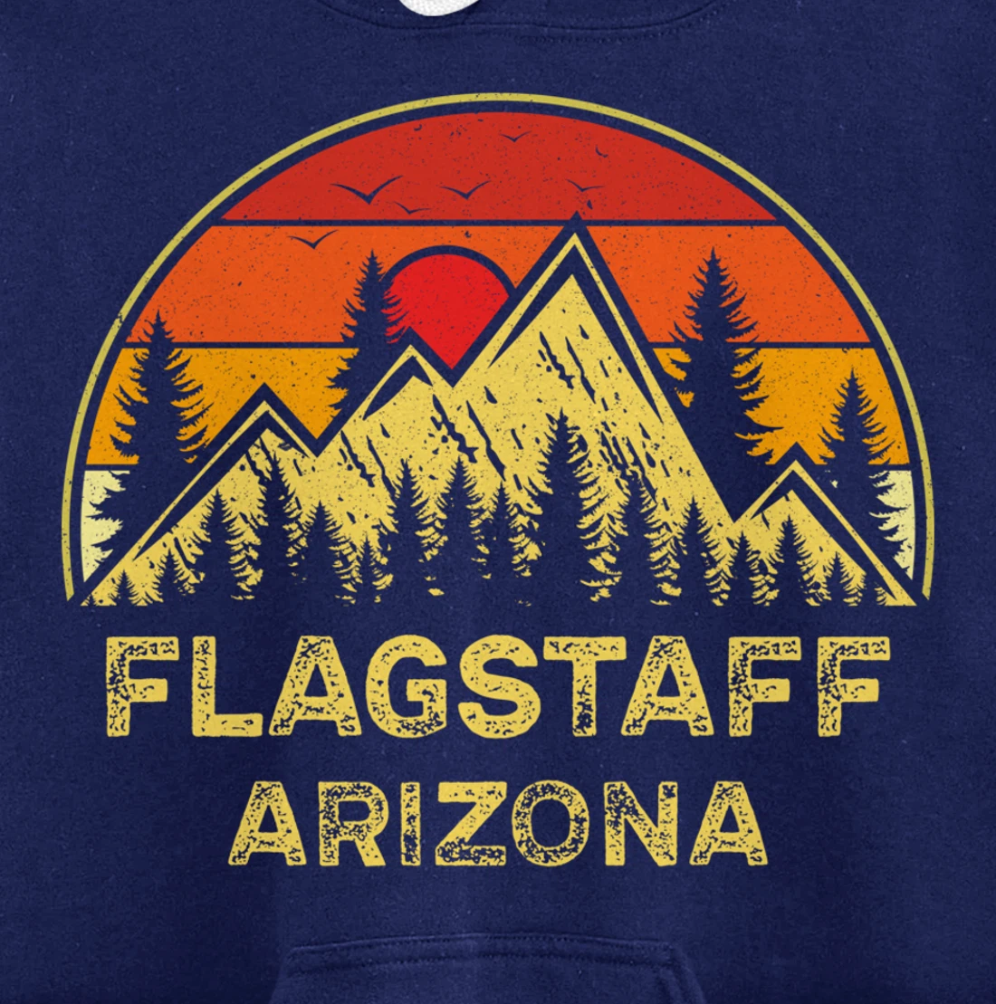 Vintage Flagstaff Arizona AZ Mountains Hiking Souvenir Pullover Hoodie