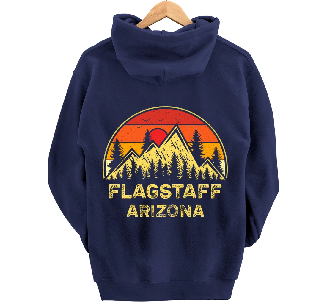 Vintage Flagstaff Arizona AZ Mountains Hiking Souvenir Pullover Hoodie