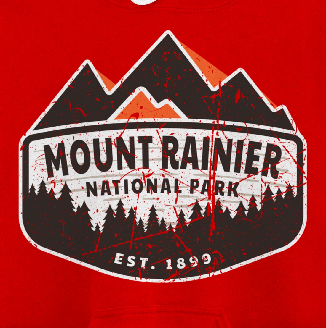 Vintage Mount Rainier National Park Washington Est. 1899 Pullover Hoodie