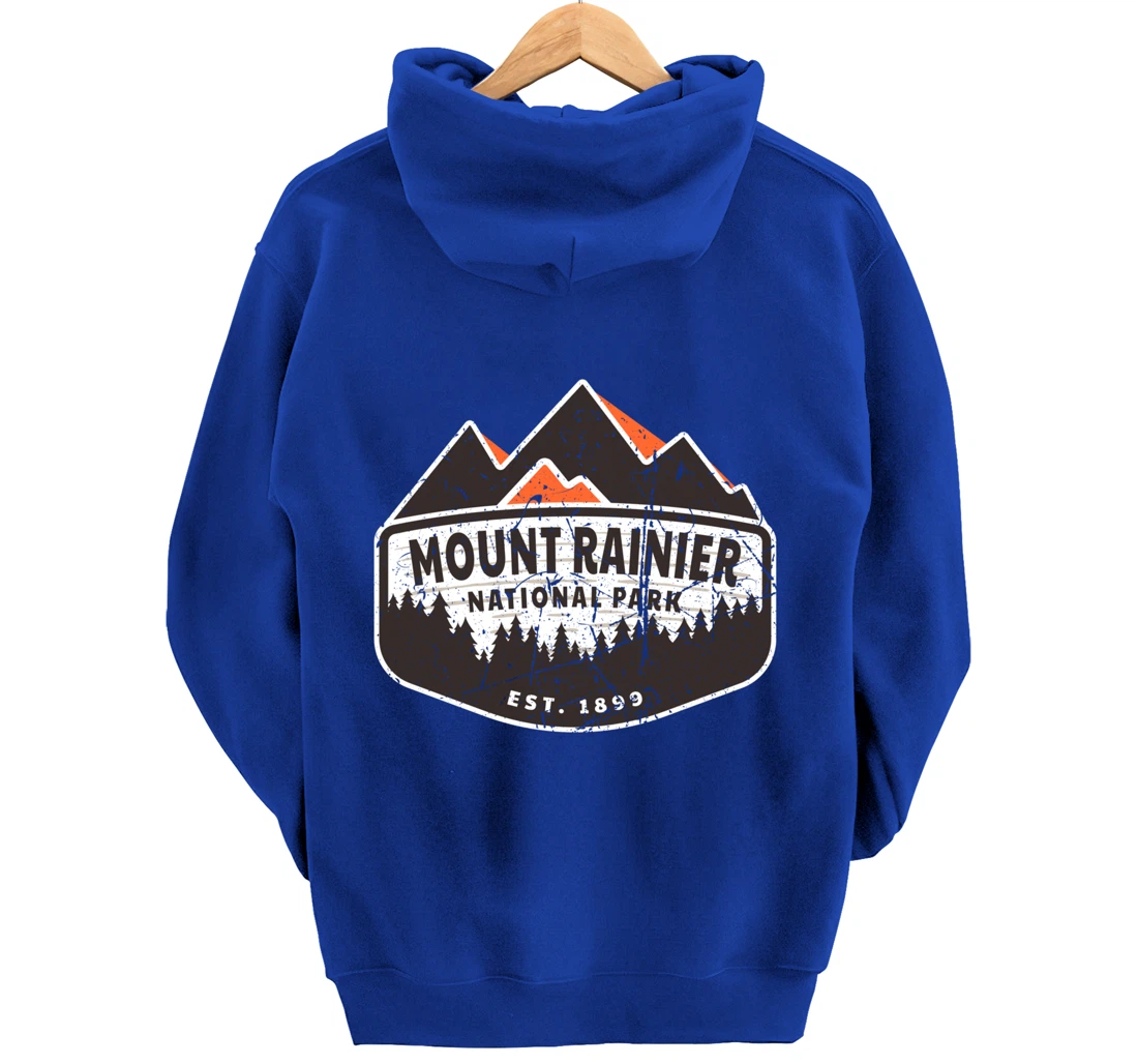 Vintage Mount Rainier National Park Washington Est. 1899 Pullover Hoodie
