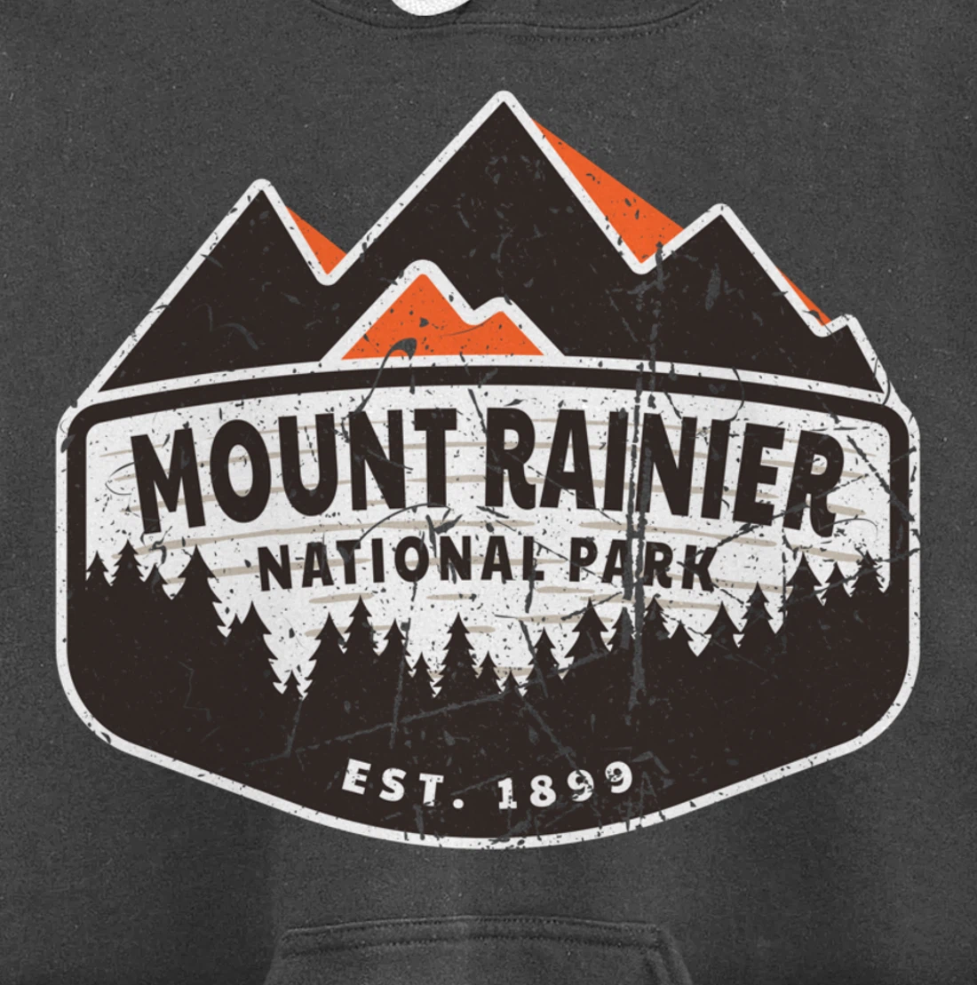 Vintage Mount Rainier National Park Washington Est. 1899 Pullover Hoodie