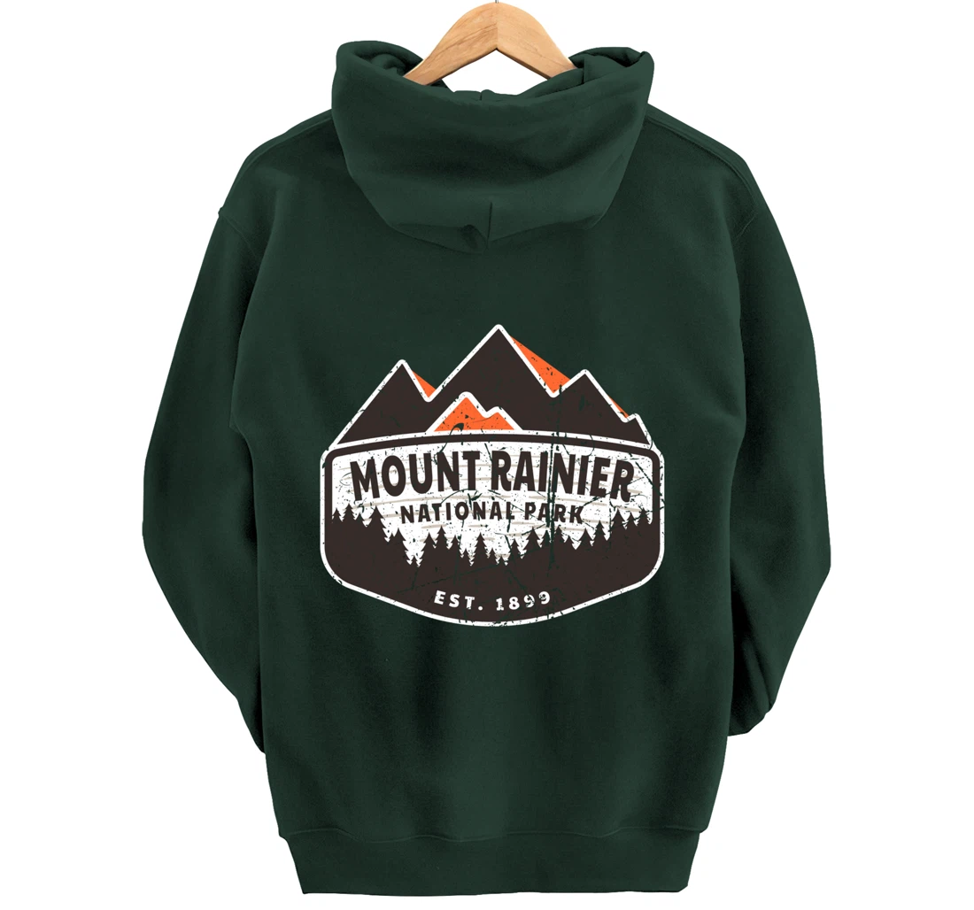 Vintage Mount Rainier National Park Washington Est. 1899 Pullover Hoodie
