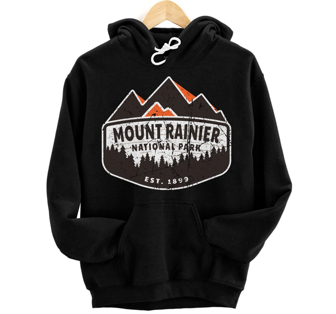 Vintage Mount Rainier National Park Washington Est. 1899 Pullover Hoodie