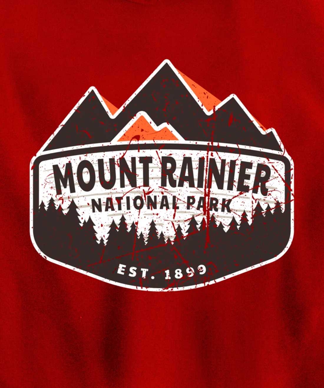 Vintage Mount Rainier National Park Washington Est. 1899 Pullover Hoodie