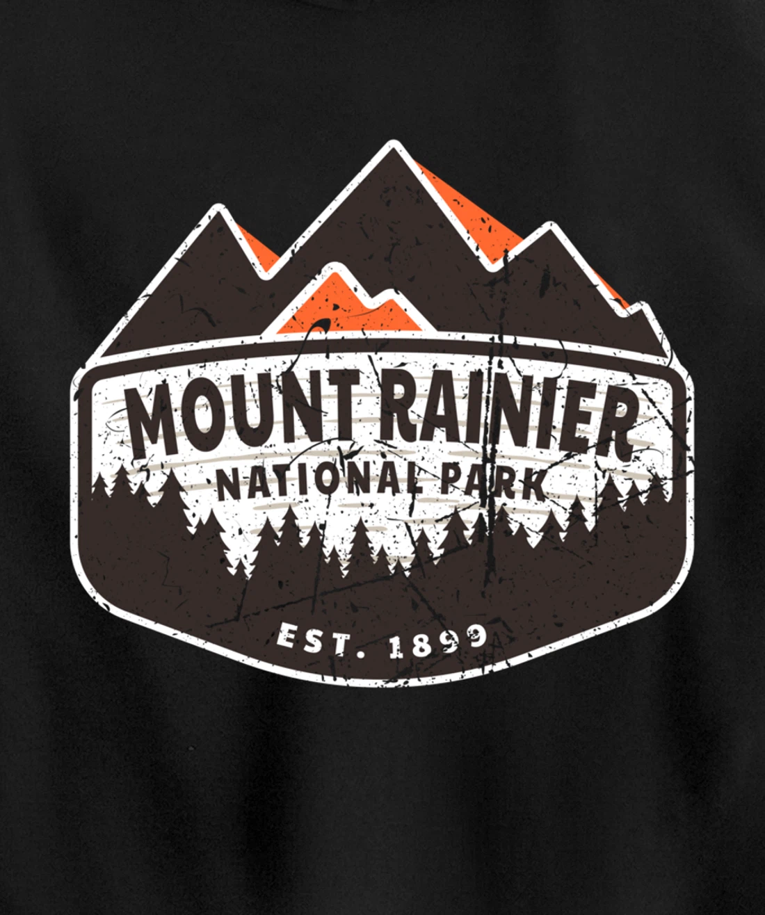 Vintage Mount Rainier National Park Washington Est. 1899 Pullover Hoodie
