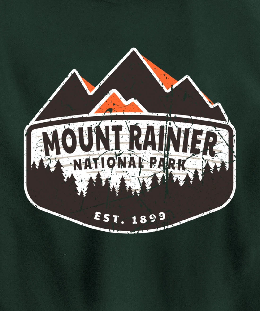 Vintage Mount Rainier National Park Washington Est. 1899 Pullover Hoodie