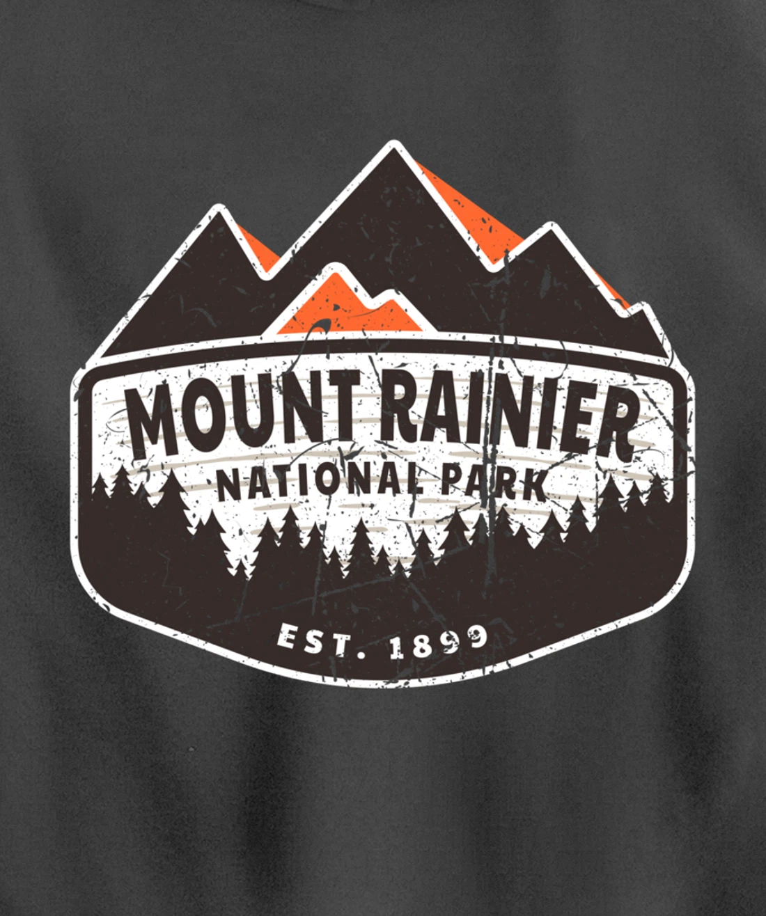 Vintage Mount Rainier National Park Washington Est. 1899 Pullover Hoodie