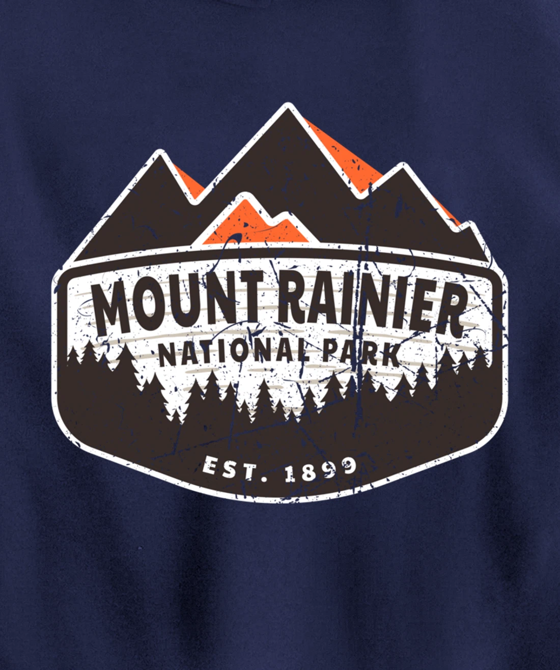 Vintage Mount Rainier National Park Washington Est. 1899 Pullover Hoodie