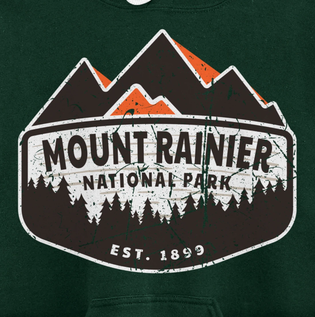Vintage Mount Rainier National Park Washington Est. 1899 Pullover Hoodie