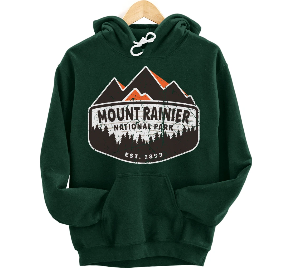 Vintage Mount Rainier National Park Washington Est. 1899 Pullover Hoodie