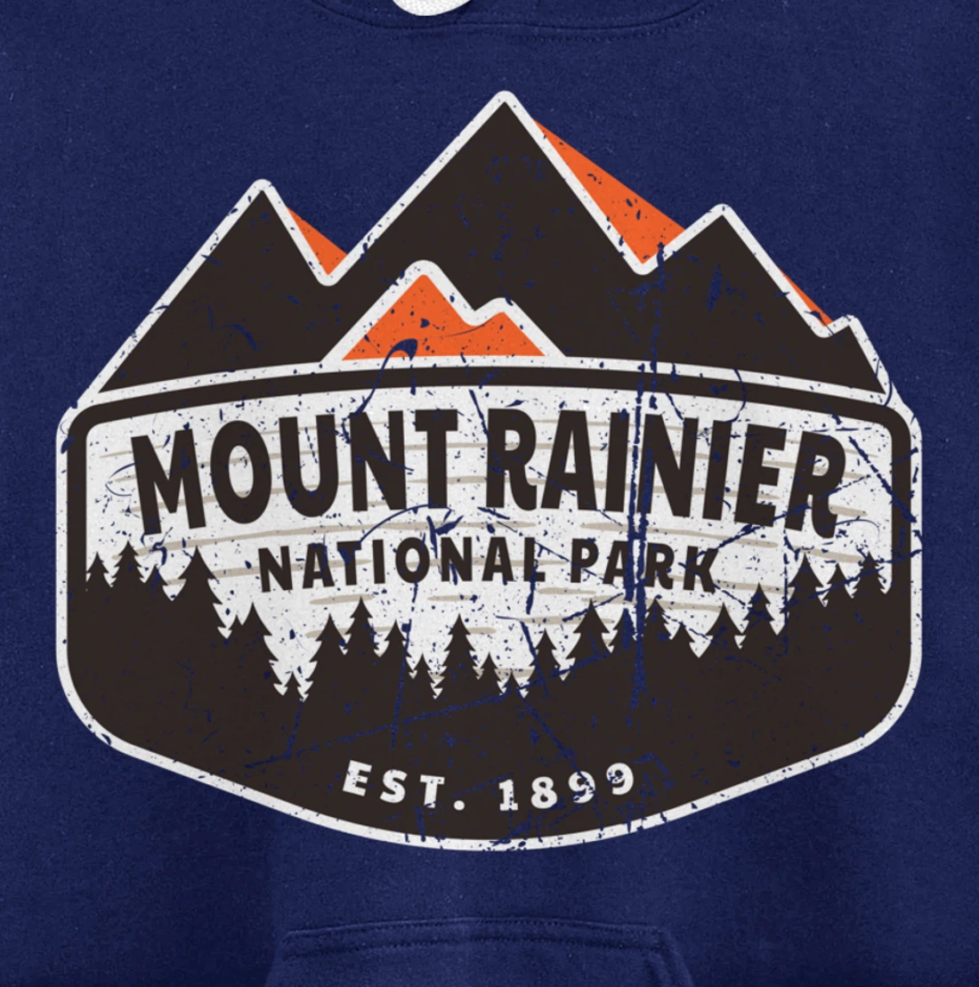 Vintage Mount Rainier National Park Washington Est. 1899 Pullover Hoodie