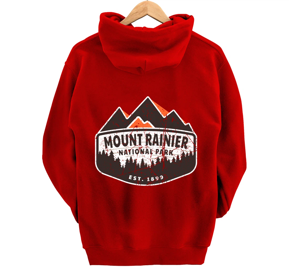 Vintage Mount Rainier National Park Washington Est. 1899 Pullover Hoodie