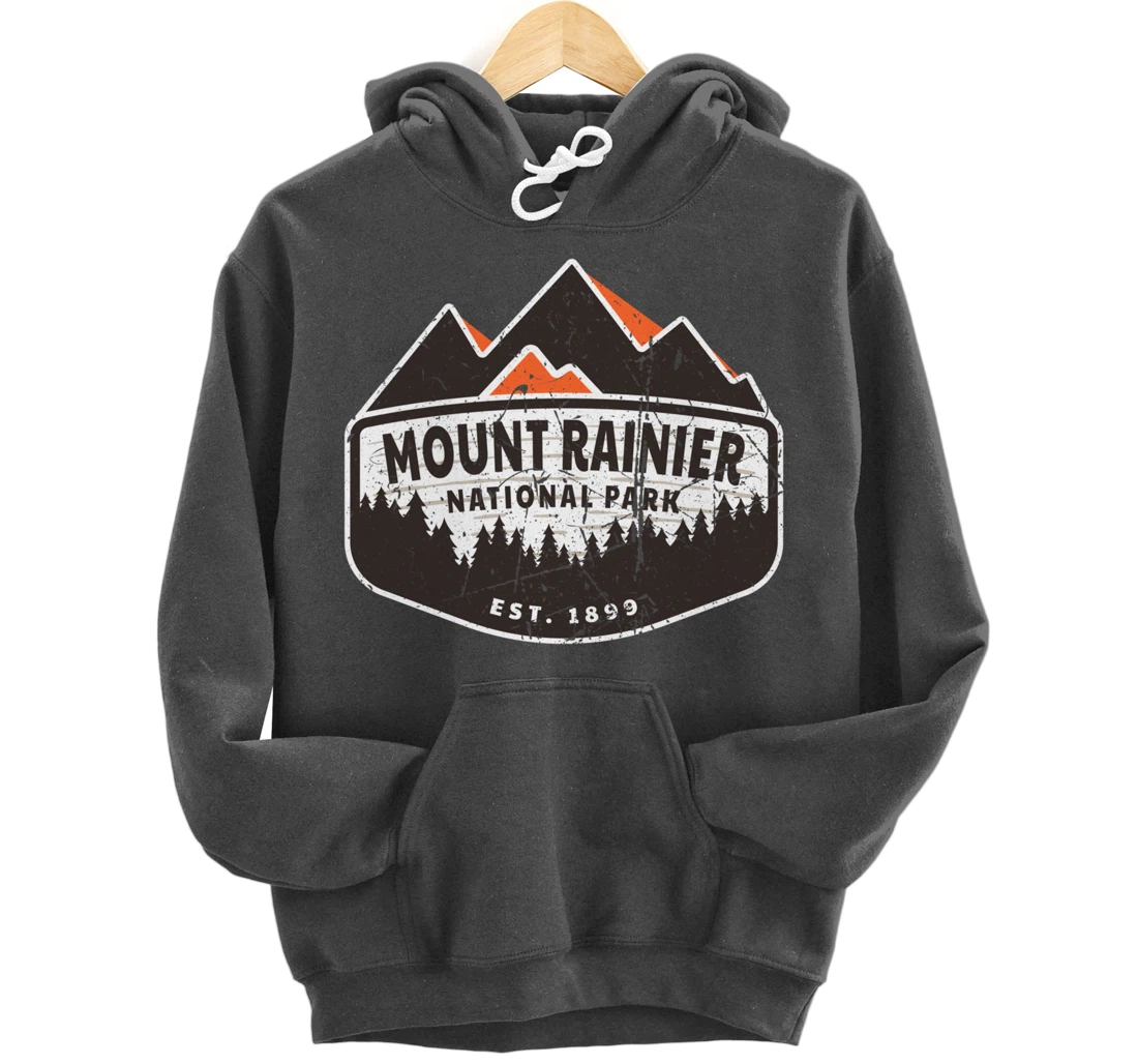 Vintage Mount Rainier National Park Washington Est. 1899 Pullover Hoodie