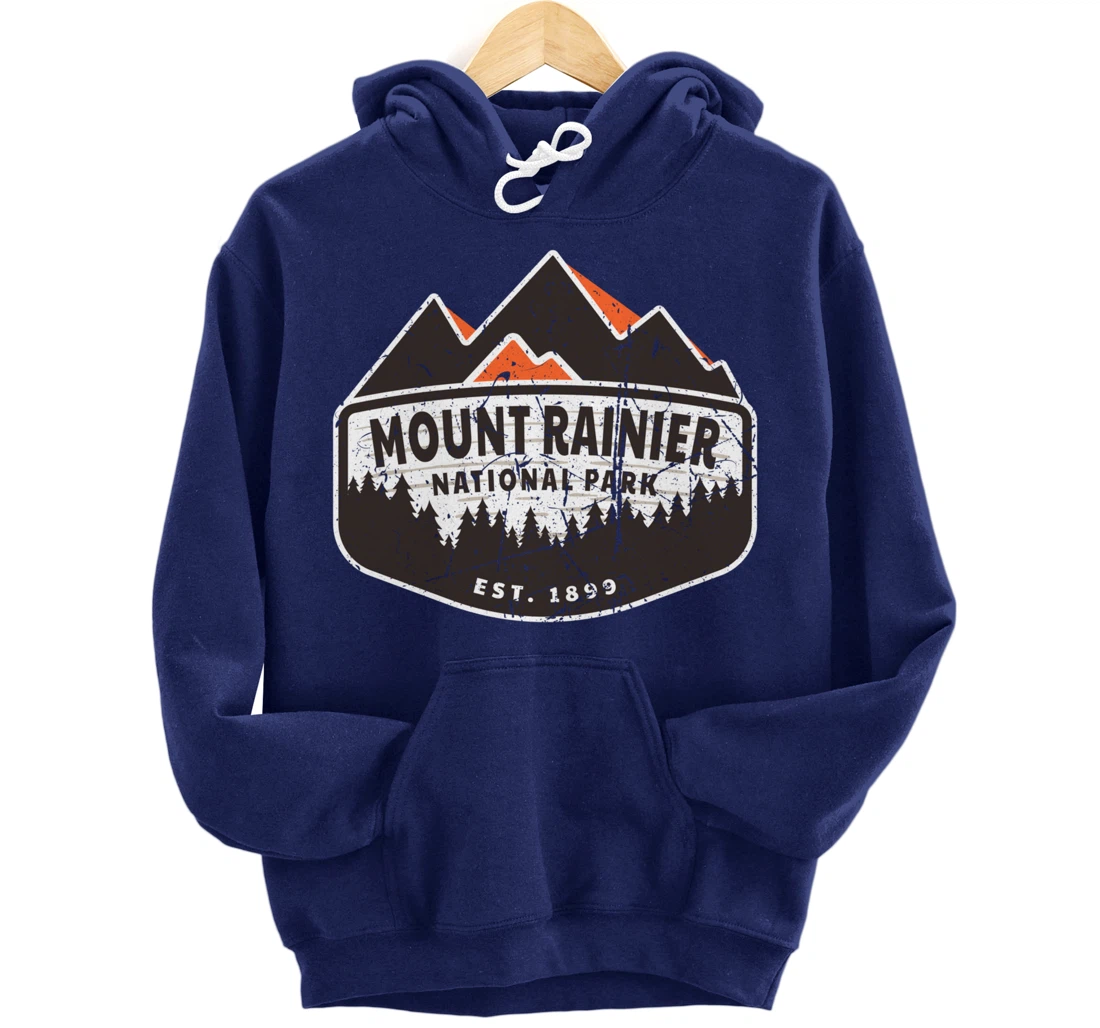 Vintage Mount Rainier National Park Washington Est. 1899 Pullover Hoodie