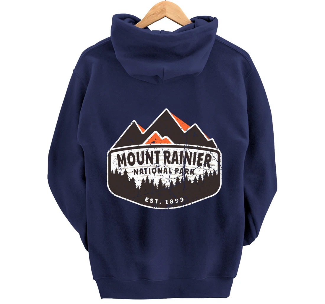 Vintage Mount Rainier National Park Washington Est. 1899 Pullover Hoodie