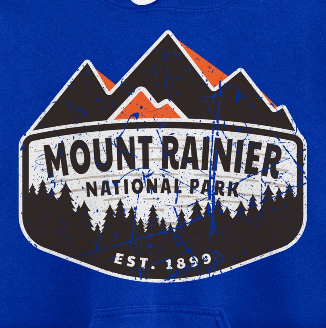 Vintage Mount Rainier National Park Washington Est. 1899 Pullover Hoodie