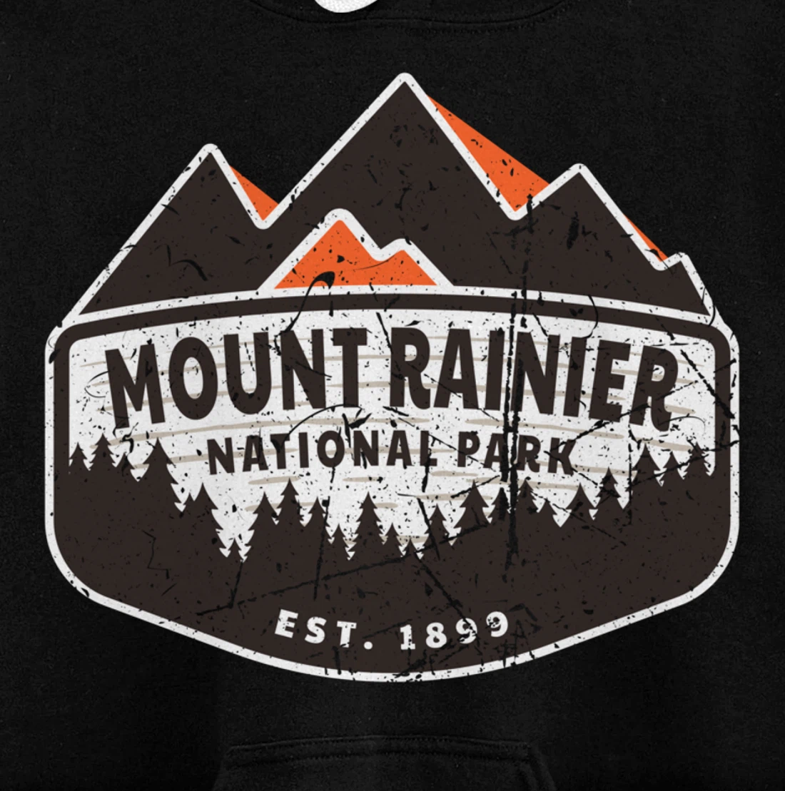 Vintage Mount Rainier National Park Washington Est. 1899 Pullover Hoodie