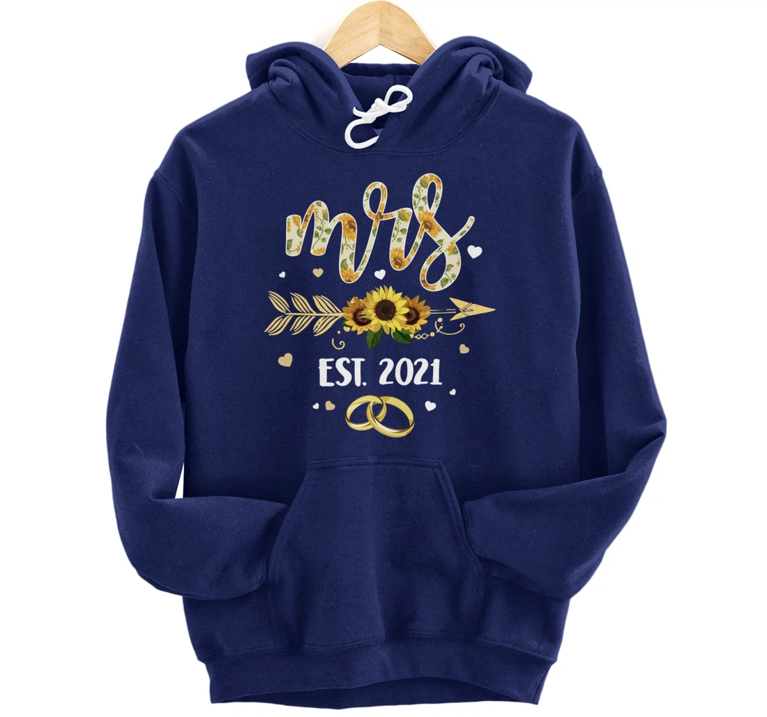 Wedding for Bride for Mrs Est 2021 Bride lover Pullover Hoodie