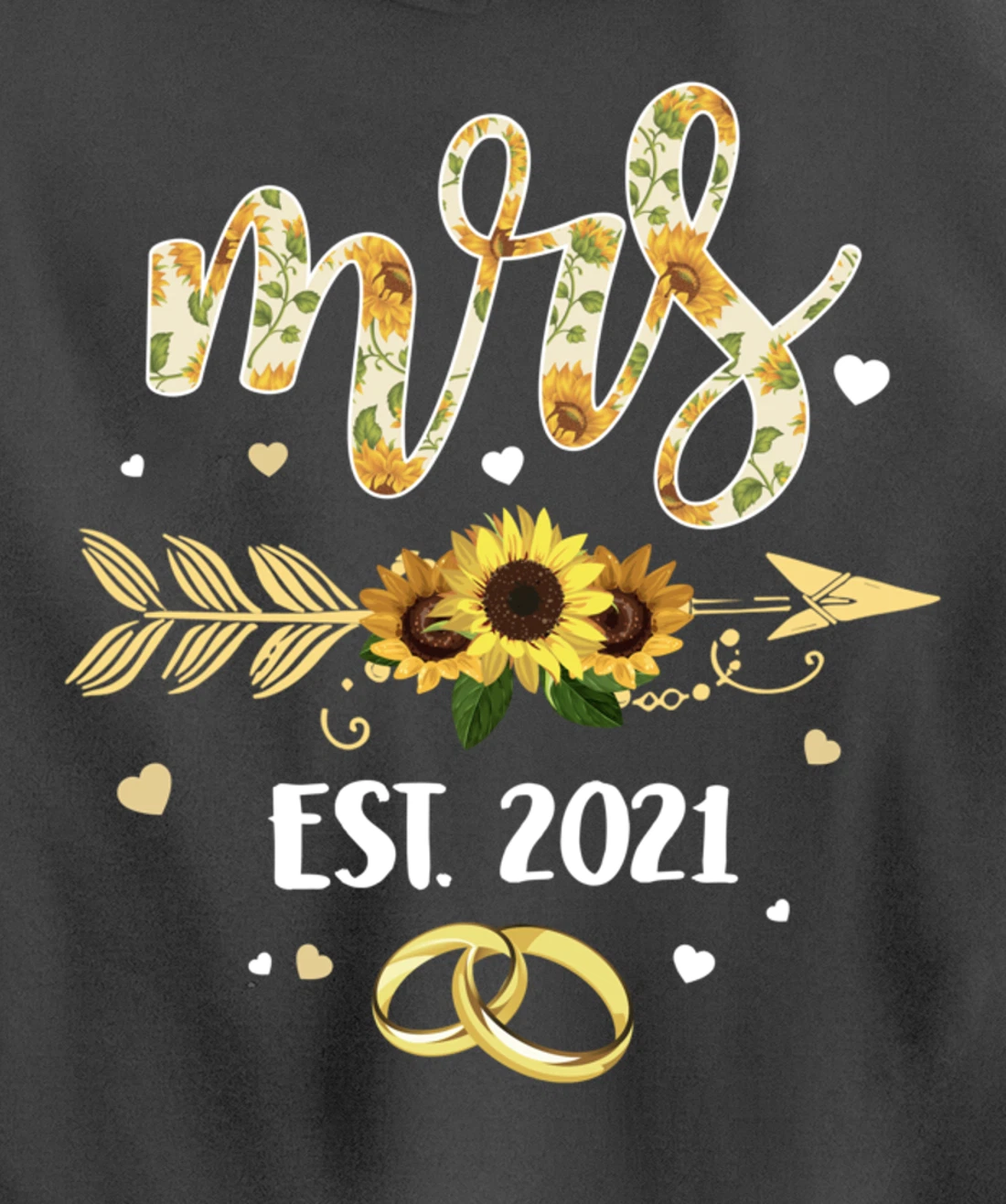 Wedding for Bride for Mrs Est 2021 Bride lover Pullover Hoodie